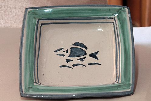 Sicilian Vintage Plate Set with Fish
