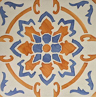 Sicilian Hand-Painted Tile 20x20
