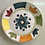 Thumbnail: Mondrian vintage ceramic plates set by A.Piscitello