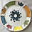 Thumbnail: Mondrian vintage ceramic plates set by A.Piscitello