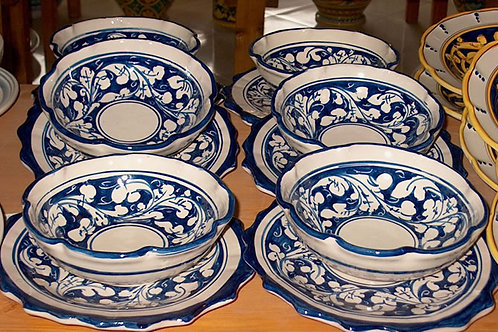 Sicilian Baroccan Style Ceramic Dining set