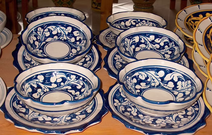 Sicilian Baroccan Style Ceramic Dining set