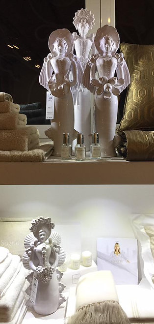 Matrangela - Collection of 4 white unique ceramic pieces