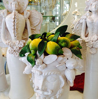 White Moro Head with set of Matrangele - The Ceramic Gift