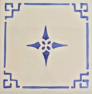 Sicilian Hand-Painted Ceramic Tile 20x20